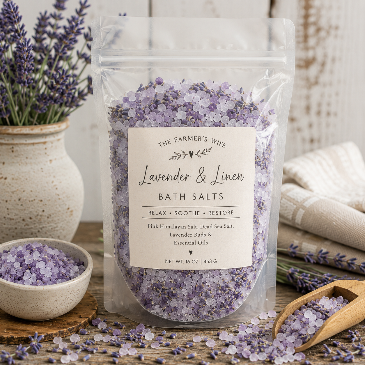 Lavender & Linen Bath Salts