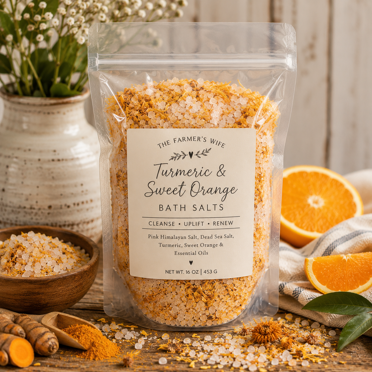 Turmeric & Sweet Orange Bath Salts