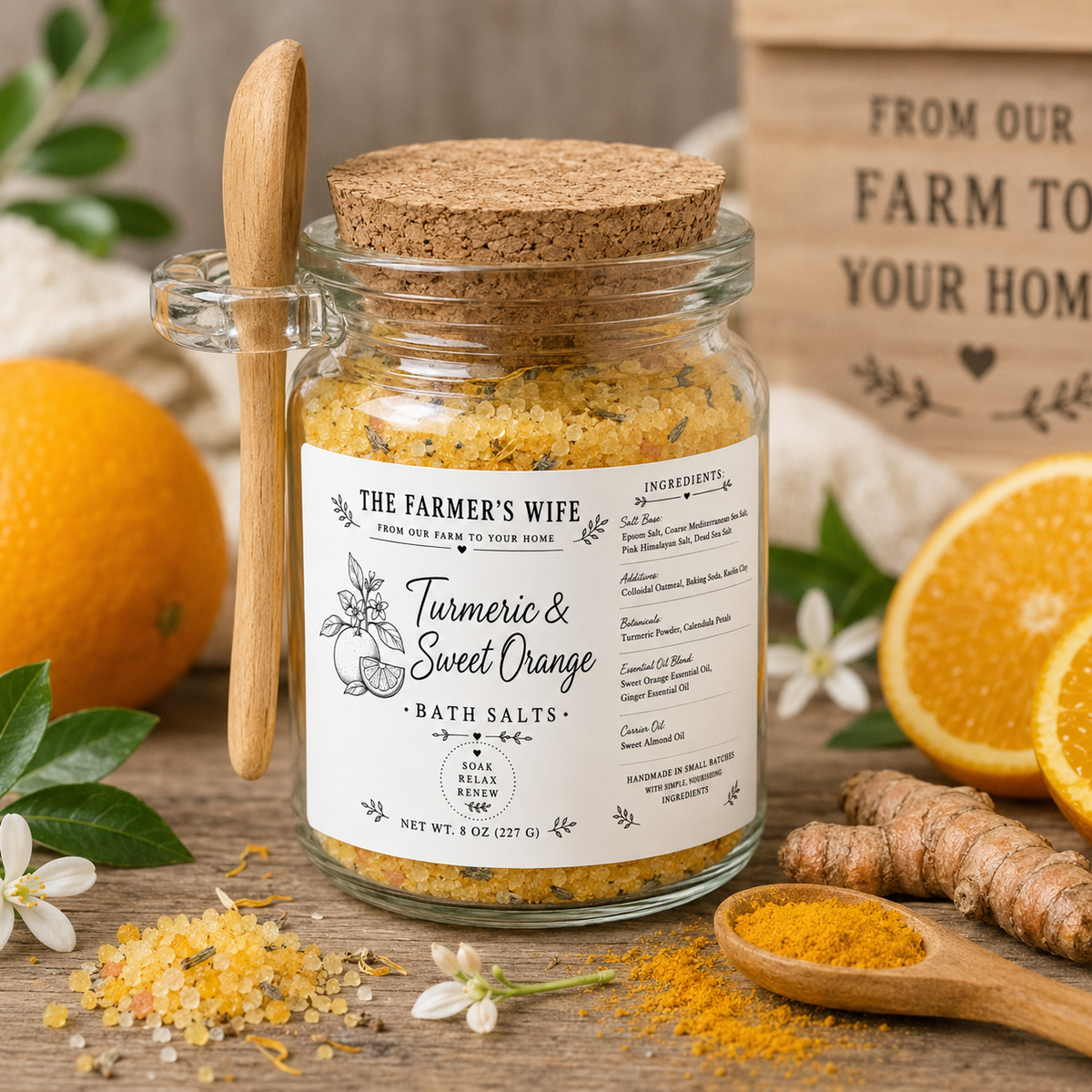 Turmeric & Sweet Orange Bath Salts
