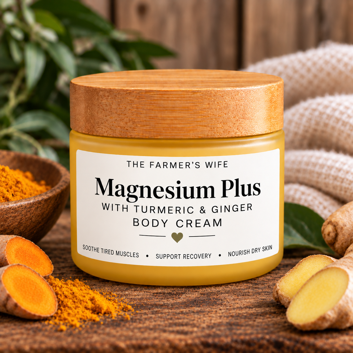 Magnesium Plus with Turmeric and Ginger Body Cream by The Farmer's Wife
