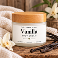 Vanilla Body Cream by The Farmer's Wife in a warm farmhouse setting